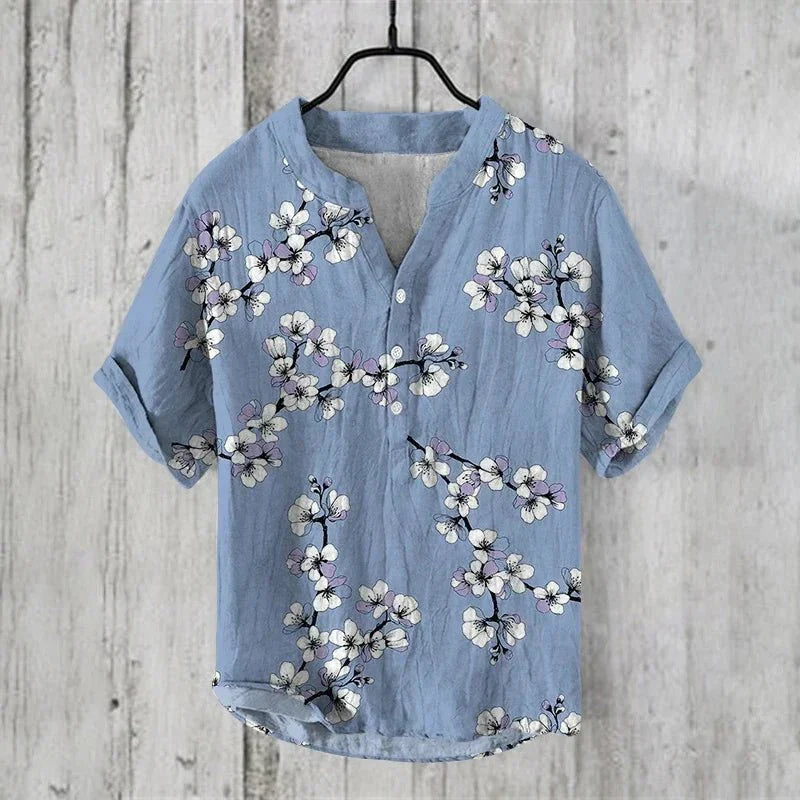 Herren Bedruckt Sommer Hemd | Stylisch-Men Shirt-Kremer Mode