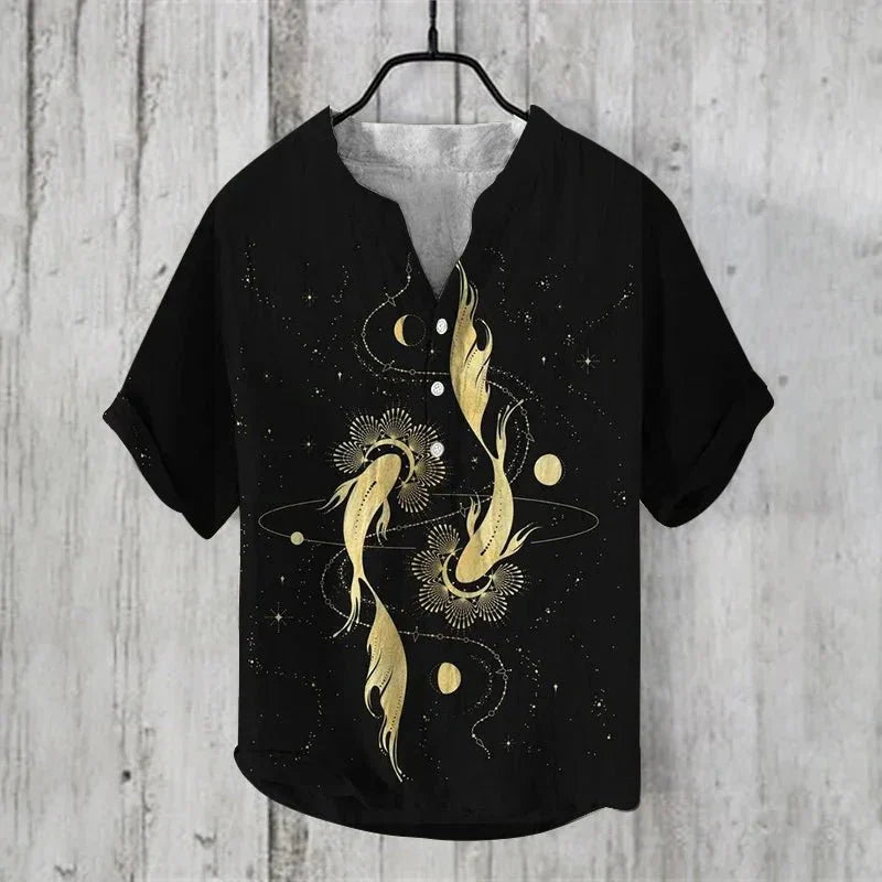 Herren Bedruckt Sommer Hemd | Stylisch-Men Shirt-Kremer Mode