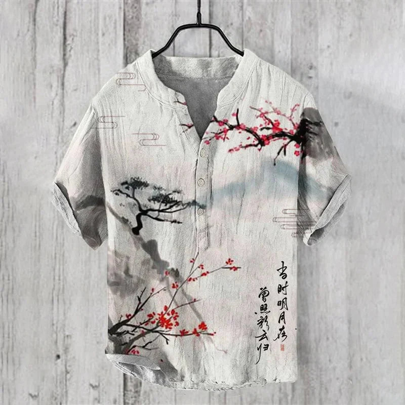 Herren Bedruckt Sommer Hemd | Stylisch-Men Shirt-Kremer Mode