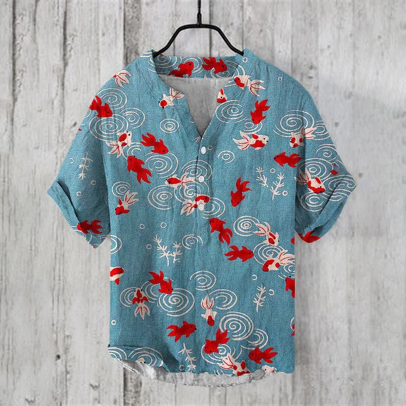 Herren Bedruckt Sommer Hemd | Stylisch-Men Shirt-Kremer Mode