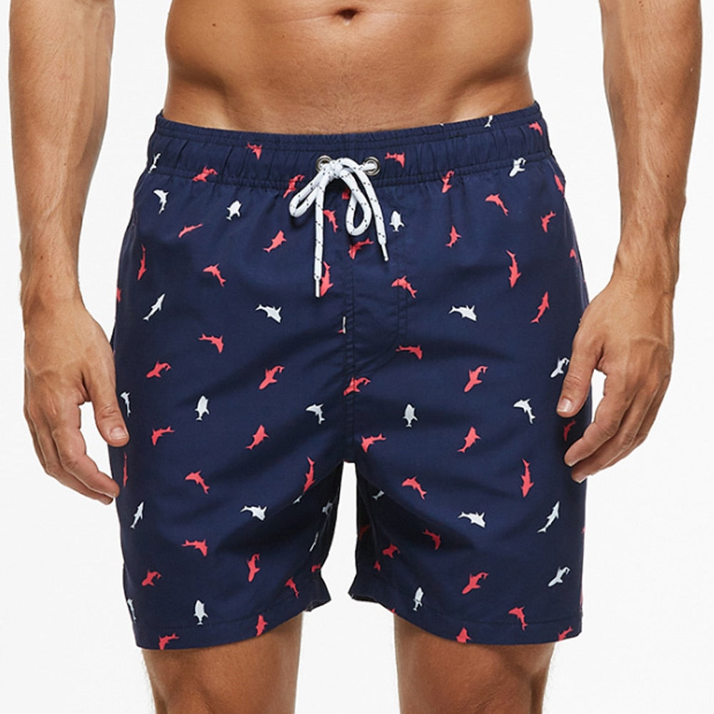 Herren Bedruckte Bade Kurze Hosen | Sommer-Men Swimwear-Kremer Mode