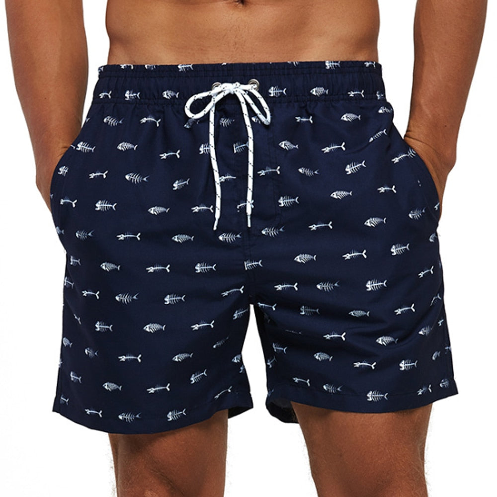 Herren Bedruckte Bade Kurze Hosen | Sommer-Men Swimwear-Kremer Mode