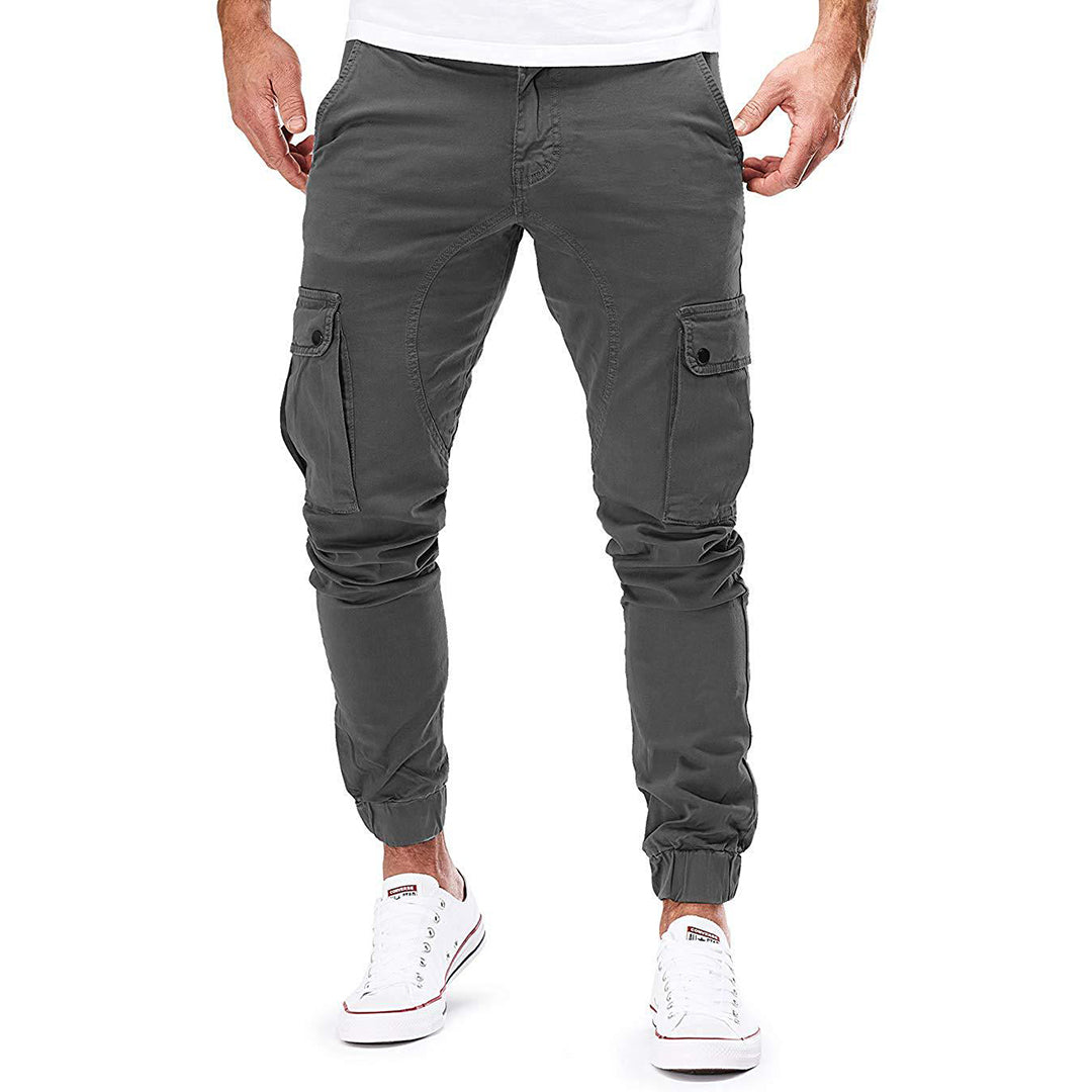 Herren Cargo Hose mit Kordelzug | Elastisch-Men Pants-Kremer Mode