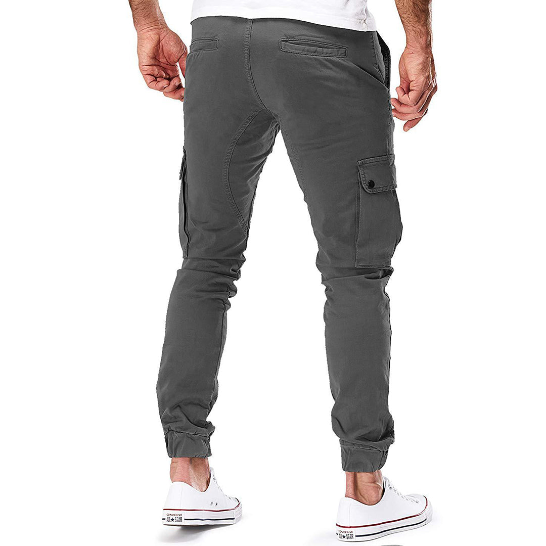 Herren Cargo Hose mit Kordelzug | Elastisch-Men Pants-Kremer Mode