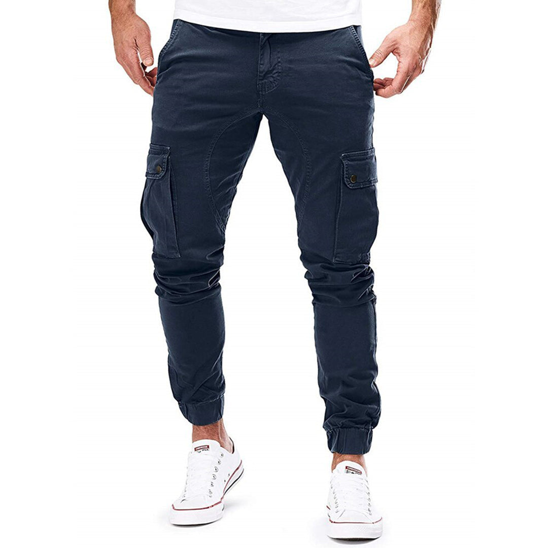 Herren Cargo Hose mit Kordelzug | Elastisch-Men Pants-Kremer Mode