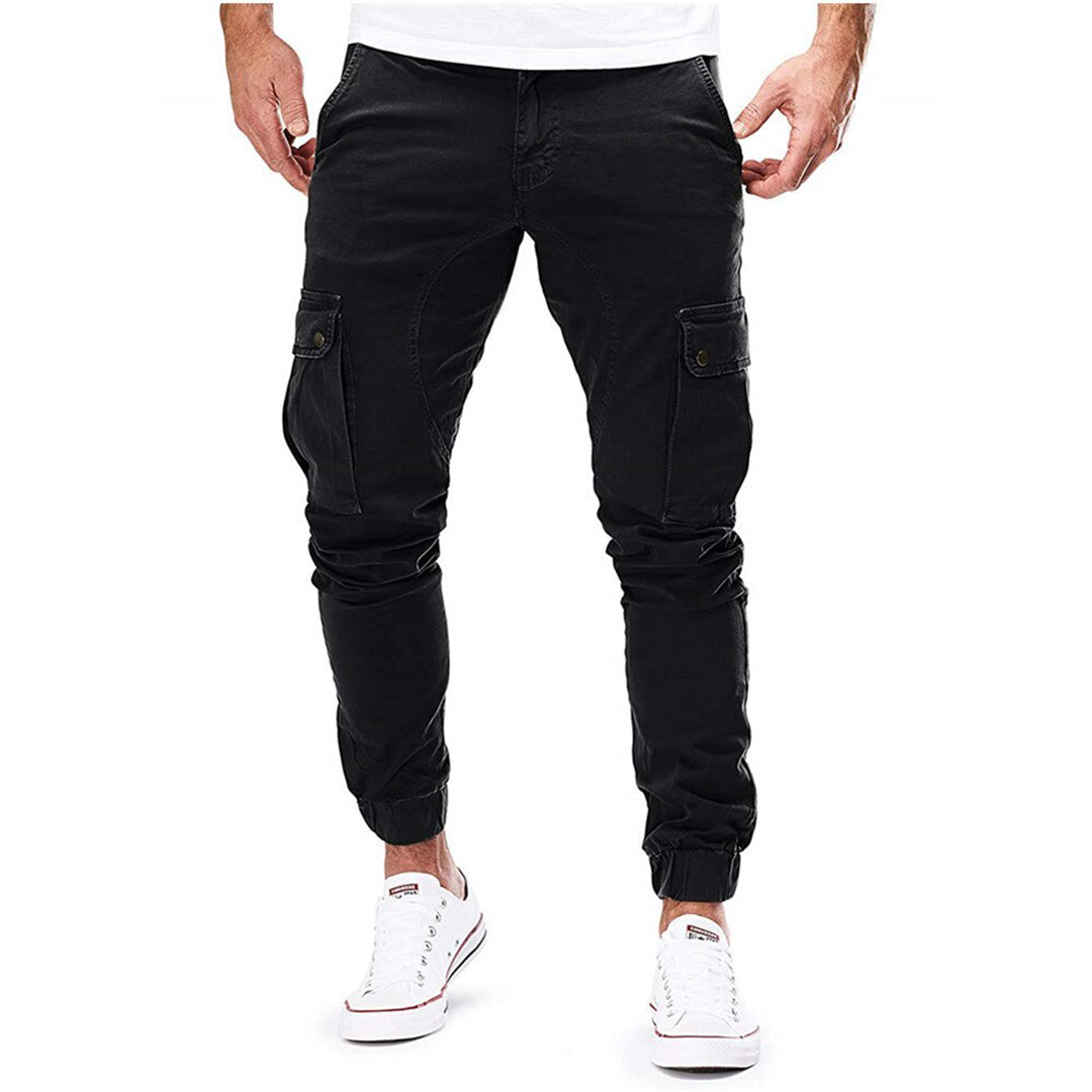 Herren Cargo Hose mit Kordelzug | Elastisch-Men Pants-Kremer Mode