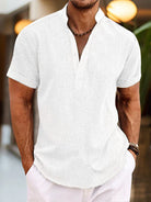 Herren Chinesischer Kragen Sommer Hemd | Lässig-Men Shirt-Kremer Mode