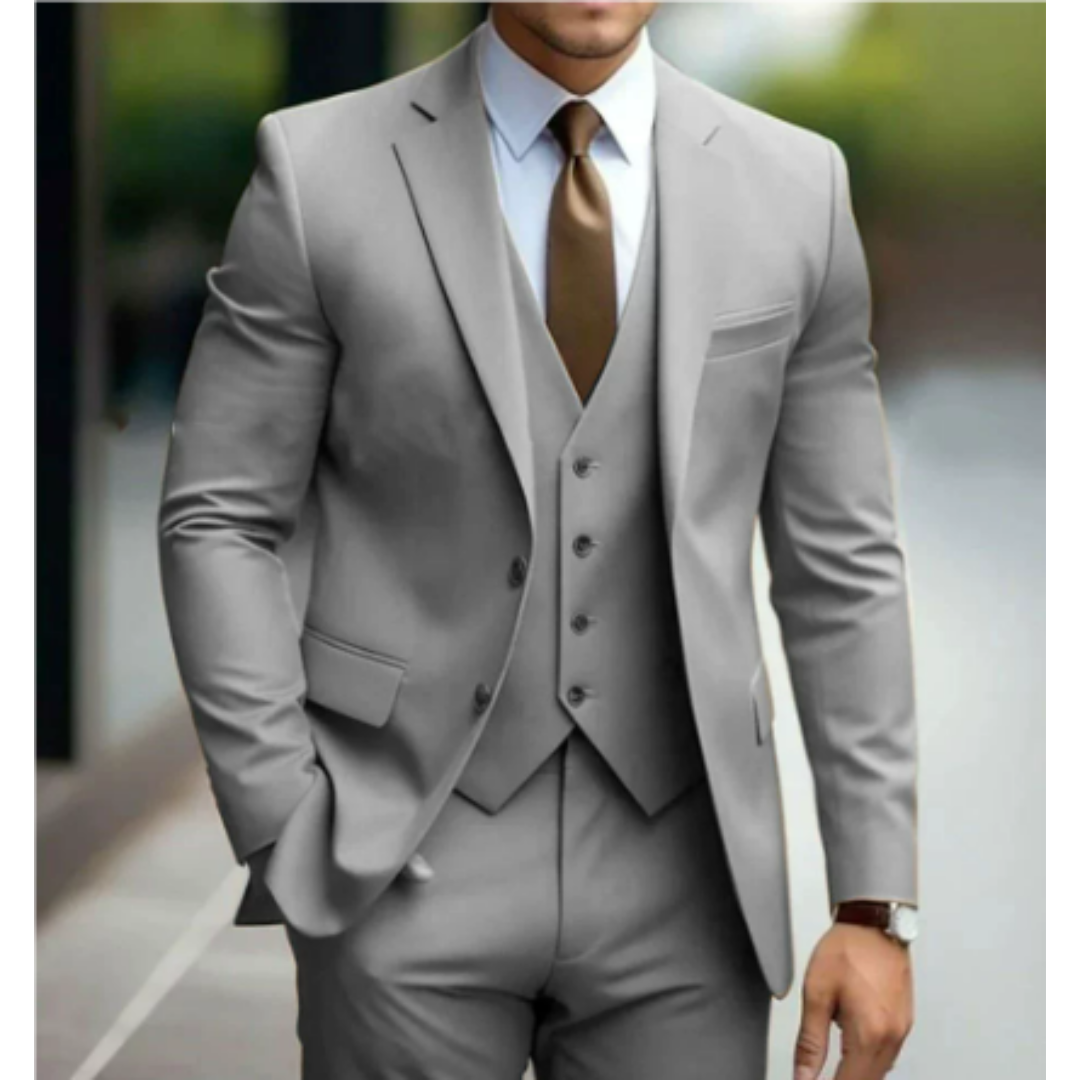 Herren Dreiteilig Hochzeitsgastanzug Set | Moderne-Men Set-Kremer Mode