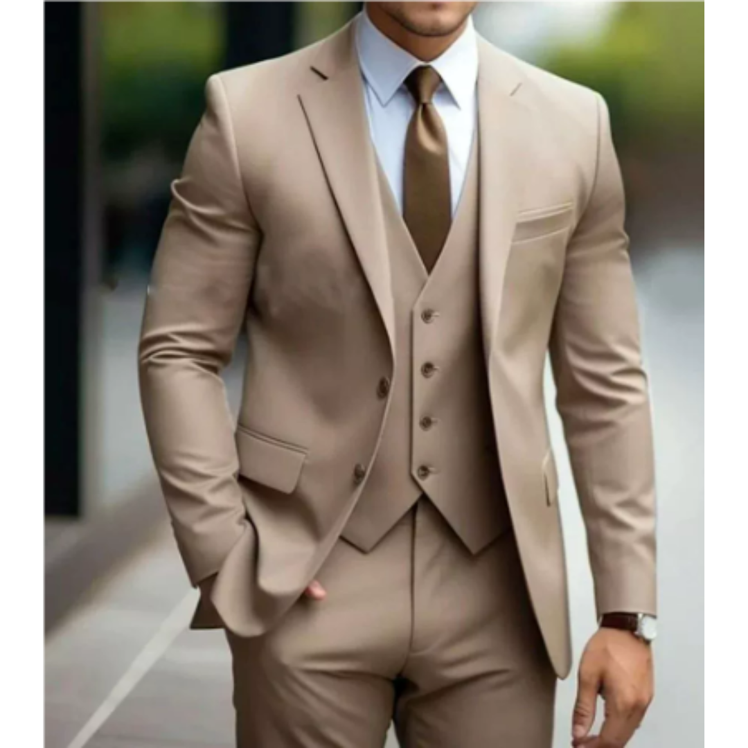 Herren Dreiteilig Hochzeitsgastanzug Set | Moderne-Men Set-Kremer Mode