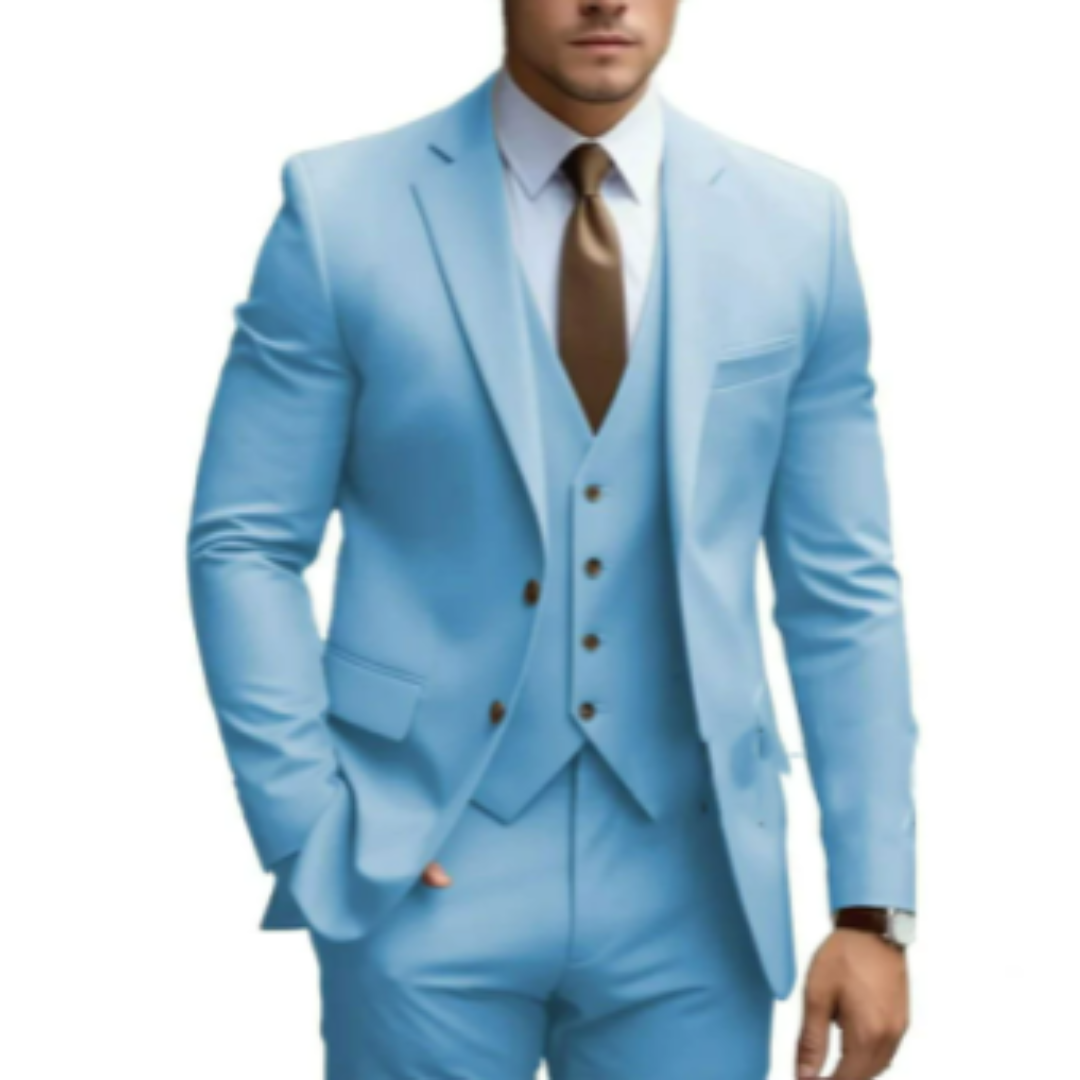 Herren Dreiteilig Hochzeitsgastanzug Set | Moderne-Men Set-Kremer Mode