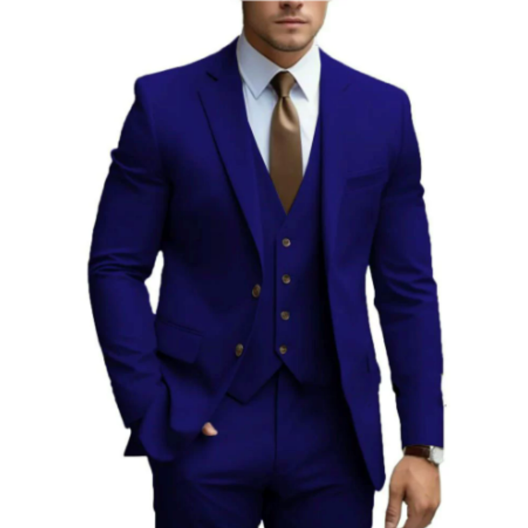 Herren Dreiteilig Hochzeitsgastanzug Set | Moderne-Men Set-Kremer Mode