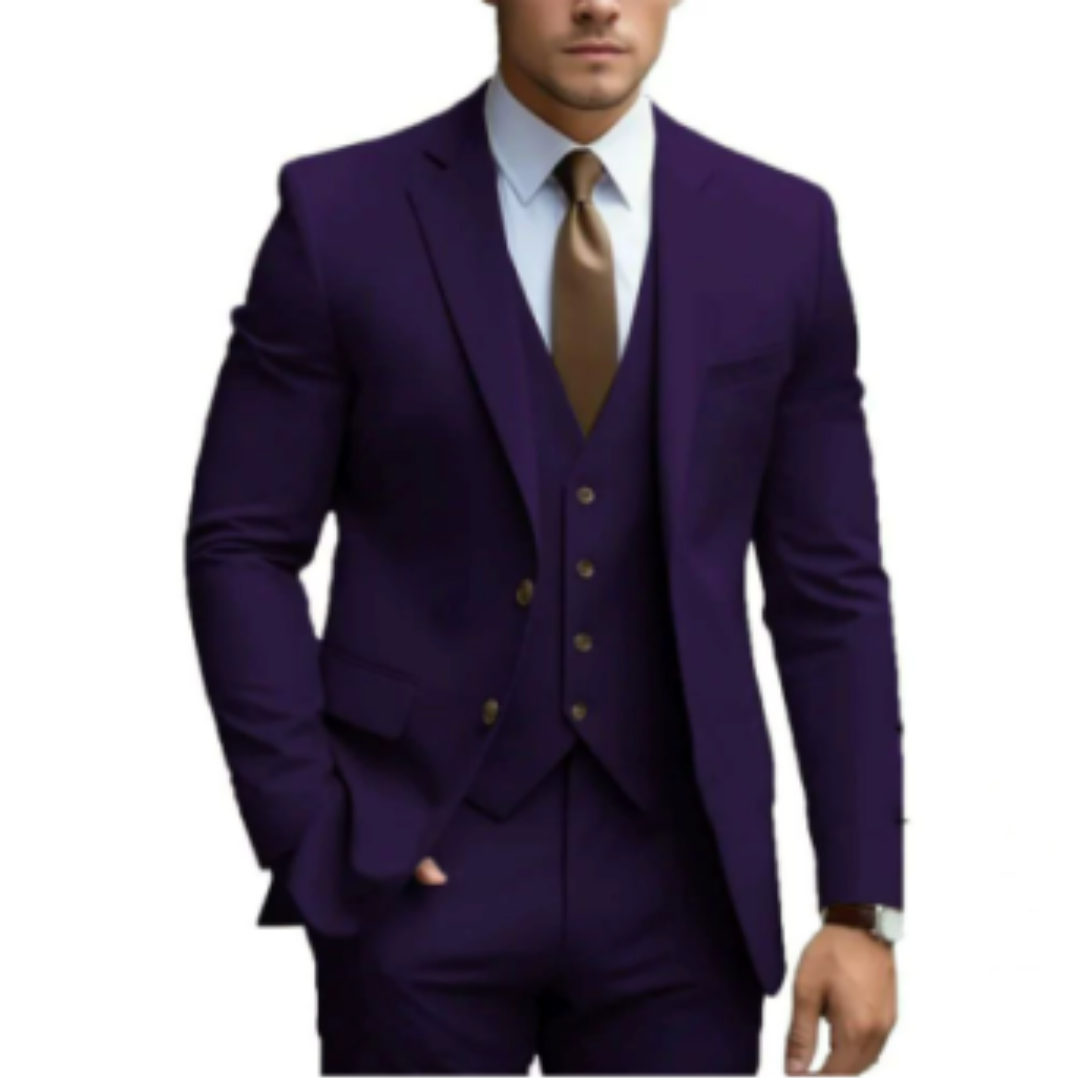 Herren Dreiteilig Hochzeitsgastanzug Set | Moderne-Men Set-Kremer Mode