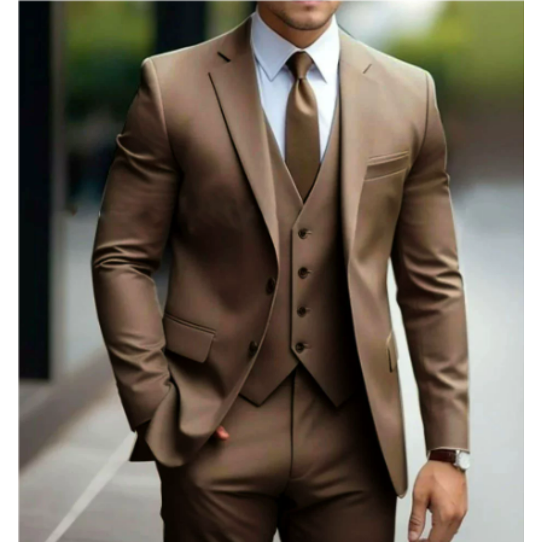Herren Dreiteilig Hochzeitsgastanzug Set | Moderne-Men Set-Kremer Mode