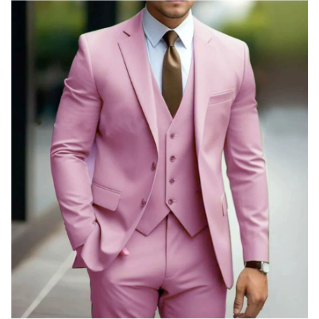 Herren Dreiteilig Hochzeitsgastanzug Set | Moderne-Men Set-Kremer Mode
