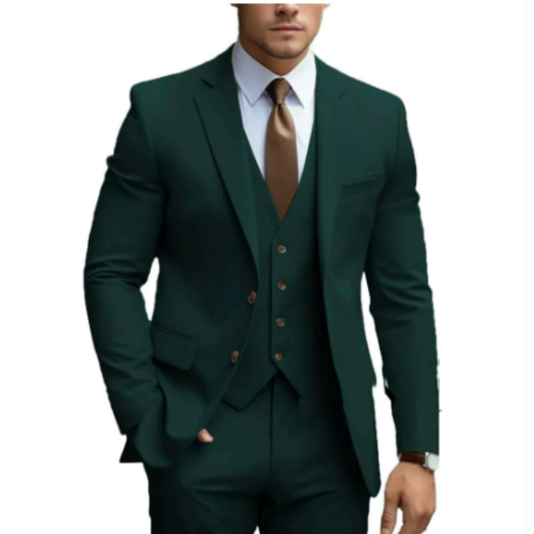 Herren Dreiteilig Hochzeitsgastanzug Set | Moderne-Men Set-Kremer Mode