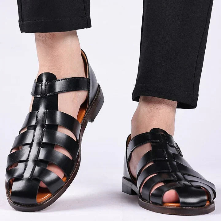 Herren Geschlossene Zehen Fischer Sandale | Niedriger Absatz-Men Sandals-Kremer Mode