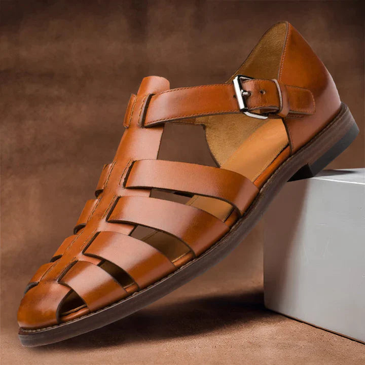 Herren Geschlossene Zehen Fischer Sandale | Niedriger Absatz-Men Sandals-Kremer Mode