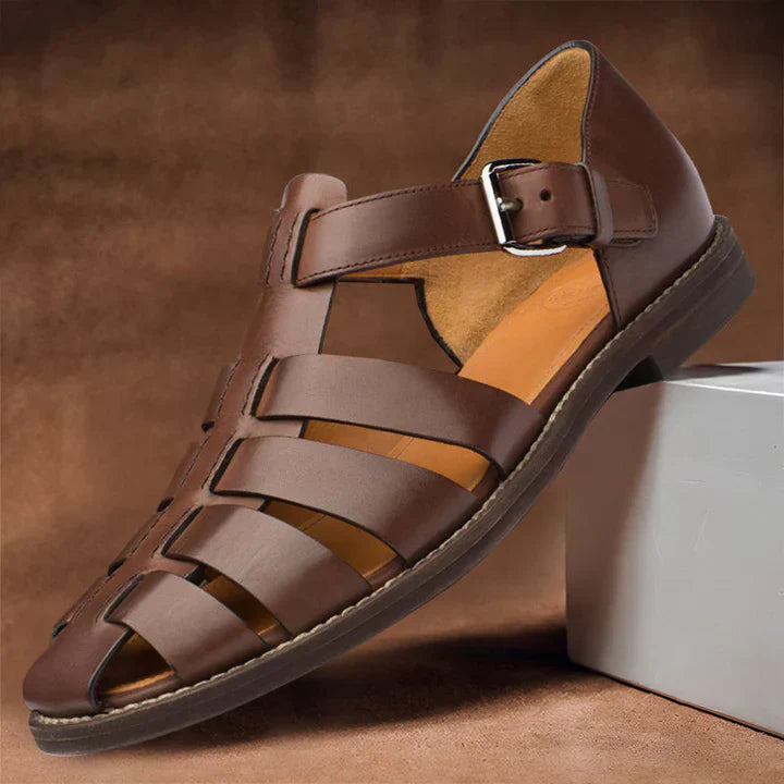 Herren Geschlossene Zehen Fischer Sandale | Niedriger Absatz-Men Sandals-Kremer Mode