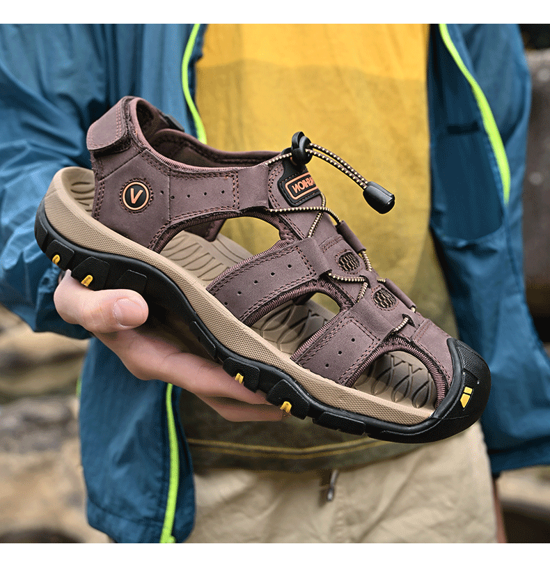 Herren Geschlossene Zehen Sportlich Sandale | Outdoor-Men Sandals-Kremer Mode