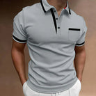 Herren Klassisch Brusttasche Polohemd | Kurzarm-Men Polo-Kremer Mode