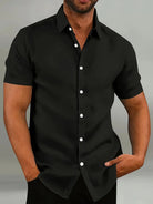 Herren Klassisch Kurzarm Hemd | Formelle-Men Shirt-Kremer Mode