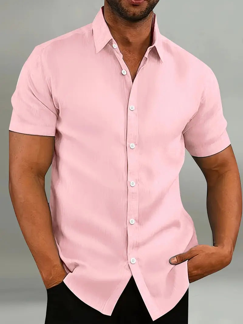Herren Klassisch Kurzarm Hemd | Formelle-Men Shirt-Kremer Mode