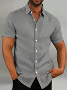 Herren Klassisch Kurzarm Hemd | Formelle-Men Shirt-Kremer Mode