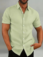 Herren Klassisch Kurzarm Hemd | Formelle-Men Shirt-Kremer Mode