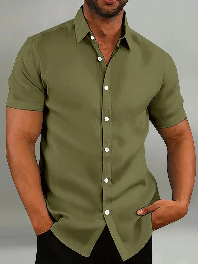 Herren Klassisch Kurzarm Hemd | Formelle-Men Shirt-Kremer Mode
