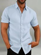 Herren Klassisch Kurzarm Hemd | Formelle-Men Shirt-Kremer Mode