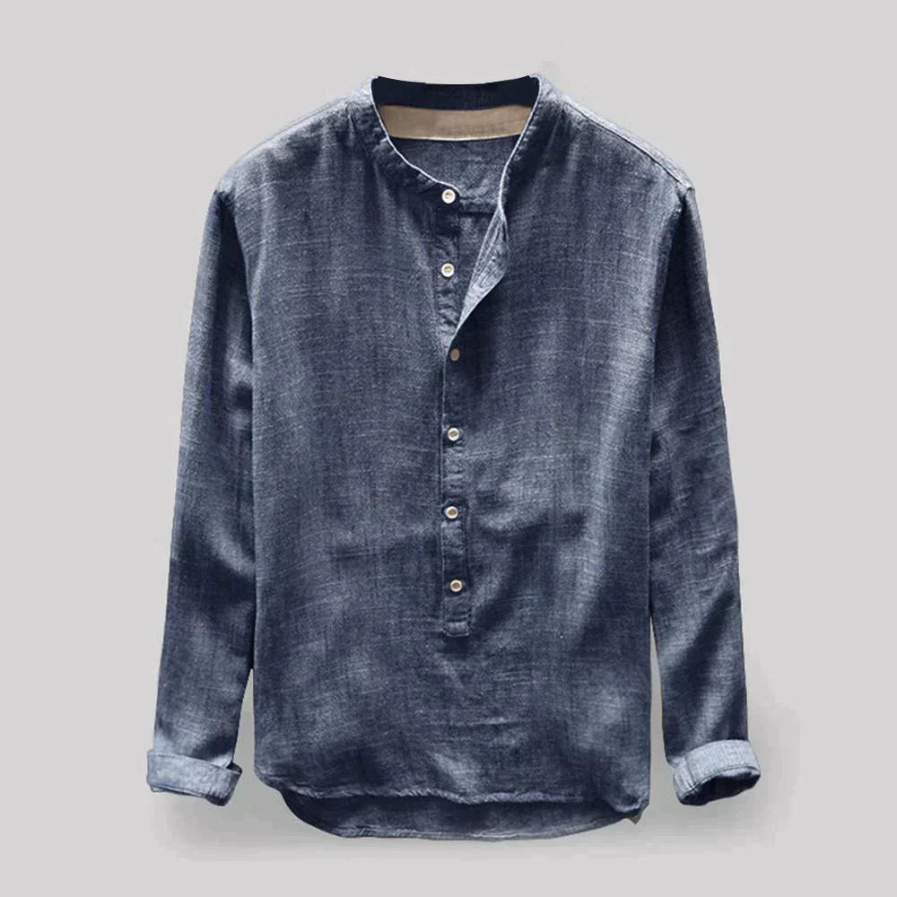 Herren Klassisch Lässig Hemd | Langarm-Men Shirt-Kremer Mode
