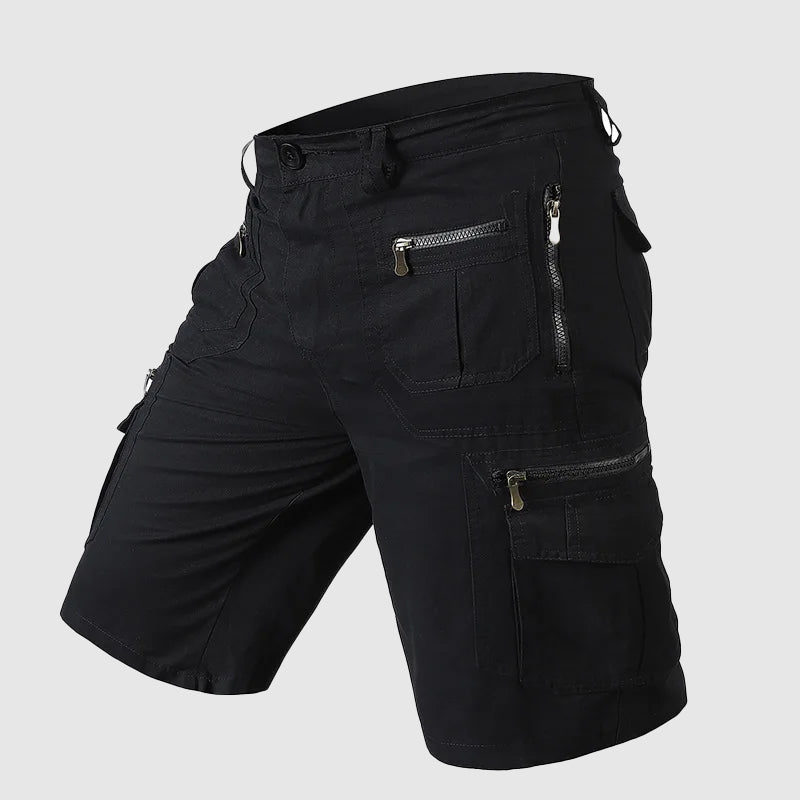 Herren Knie Lange Cargo Shorts | Mehreren Taschen-Men Short-Kremer Mode