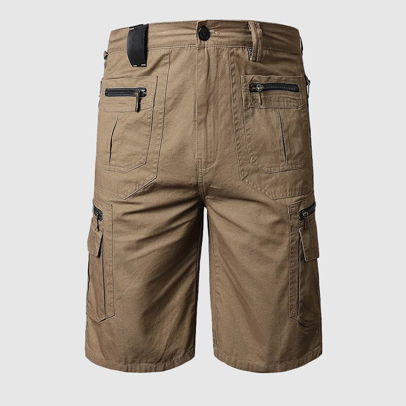 Herren Knie Lange Cargo Shorts | Mehreren Taschen-Men Short-Kremer Mode