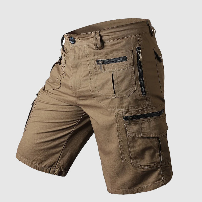Herren Knie Lange Cargo Shorts | Mehreren Taschen-Men Short-Kremer Mode