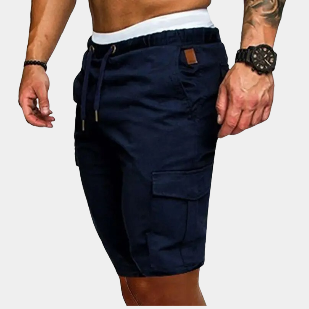 Herren Kordelzug Cargo Kurze Hosen | Lässig-Men Shorts-Kremer Mode