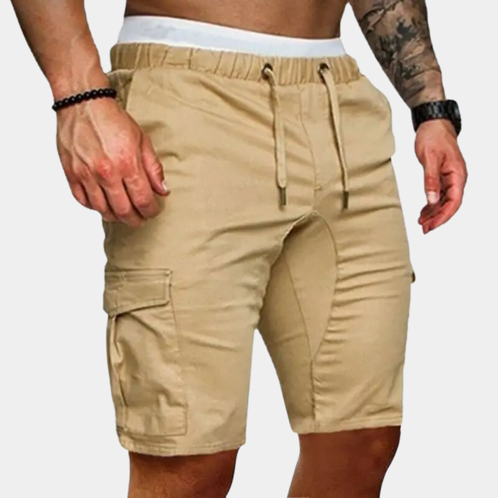 Herren Kordelzug Cargo Kurze Hosen | Lässig-Men Shorts-Kremer Mode