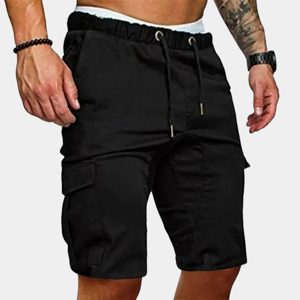 Herren Kordelzug Cargo Kurze Hosen | Lässig-Men Shorts-Kremer Mode