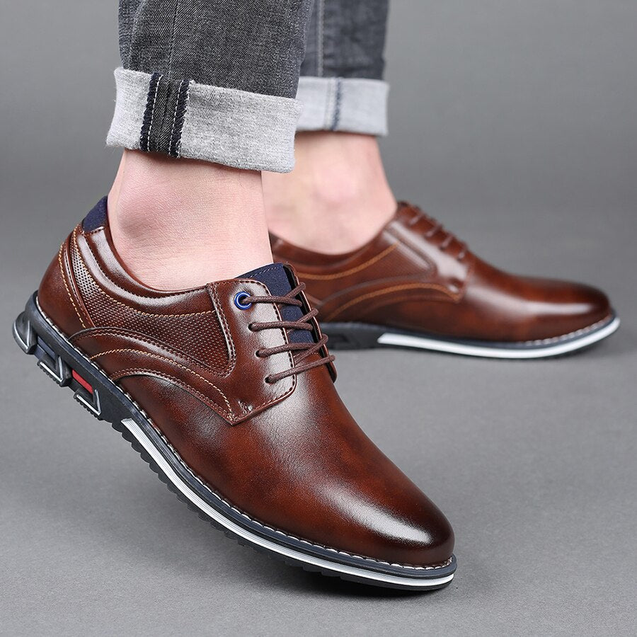 Herren Lässig Flach Schnürschuhe | Klassisch-Men Shoes-Kremer Mode