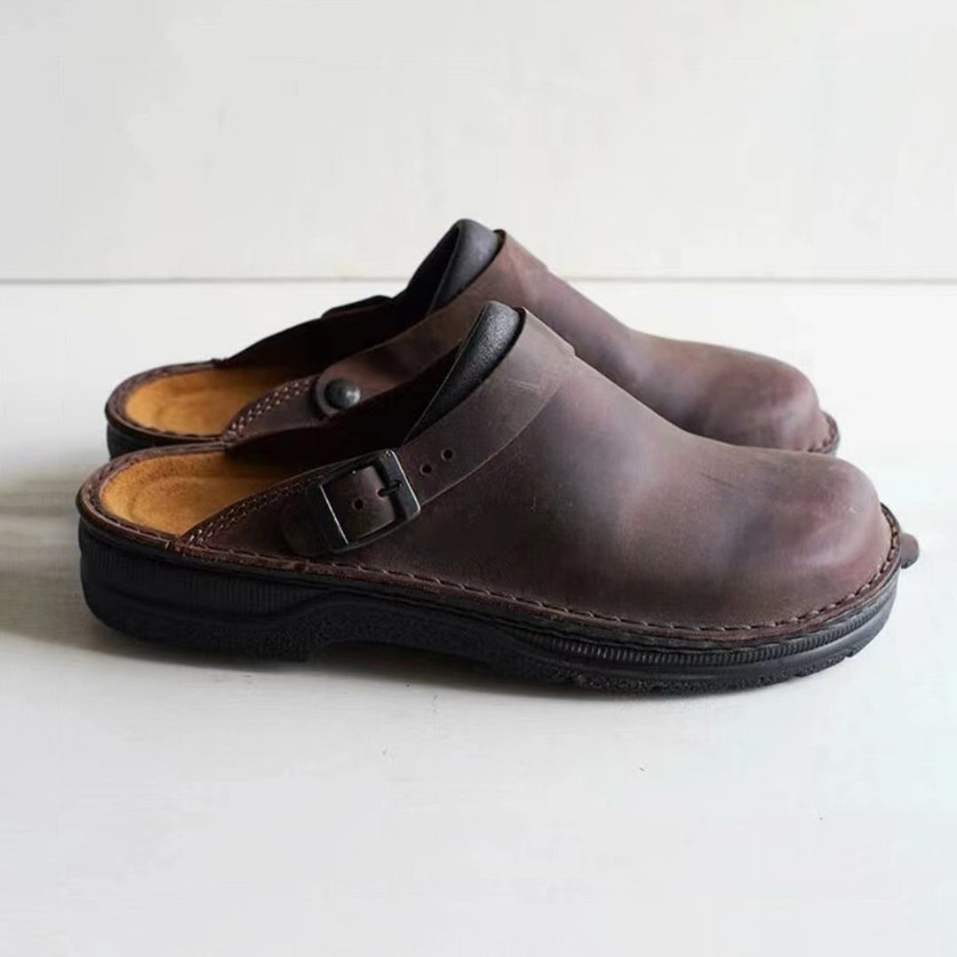 Herren Lässig Flache Clogs | Geschlossene Zehen-Men Clogs-Kremer Mode