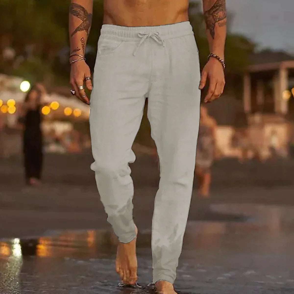 Herren Lässig Kordelzug Hose | Sommer-Men Pants-Kremer Mode