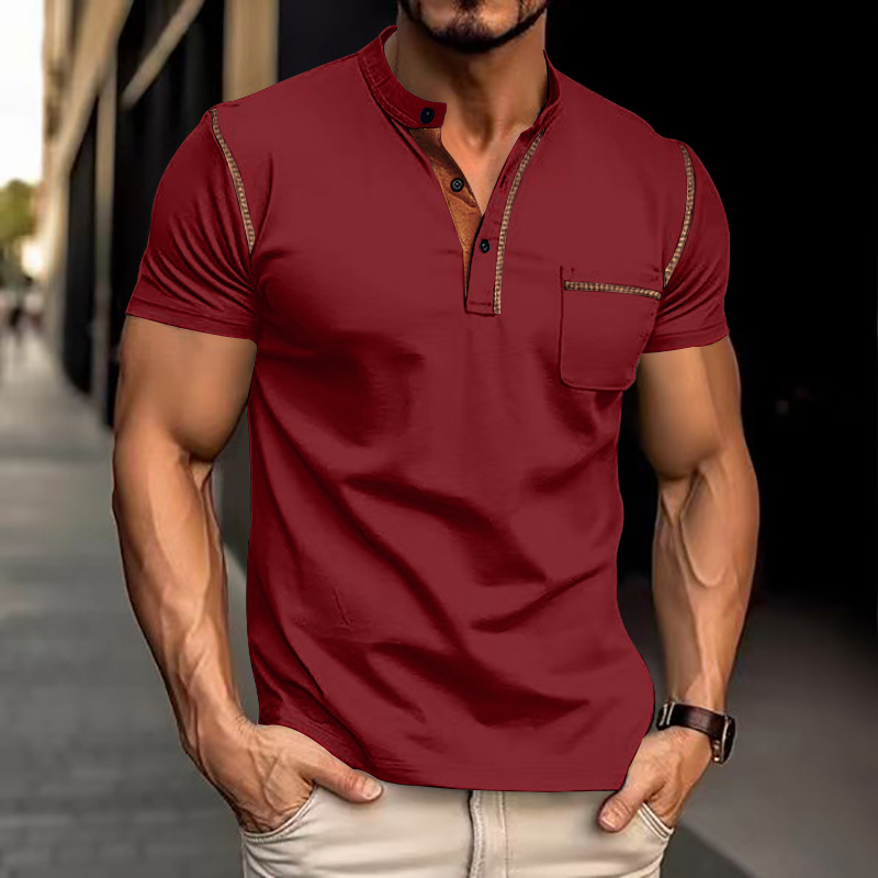 Herren Lässig Slim Fit Hemd | Brusttasche-Men Shirt-Kremer Mode