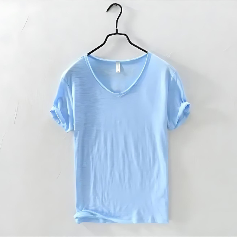 Herren Lässig V-Ausschnitt T-Shirt | Sommer-Men T-Shirt-Kremer Mode