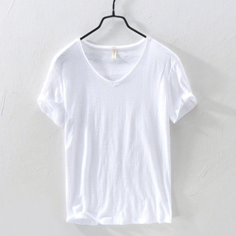 Herren Lässig V-Ausschnitt T-Shirt | Sommer-Men T-Shirt-Kremer Mode
