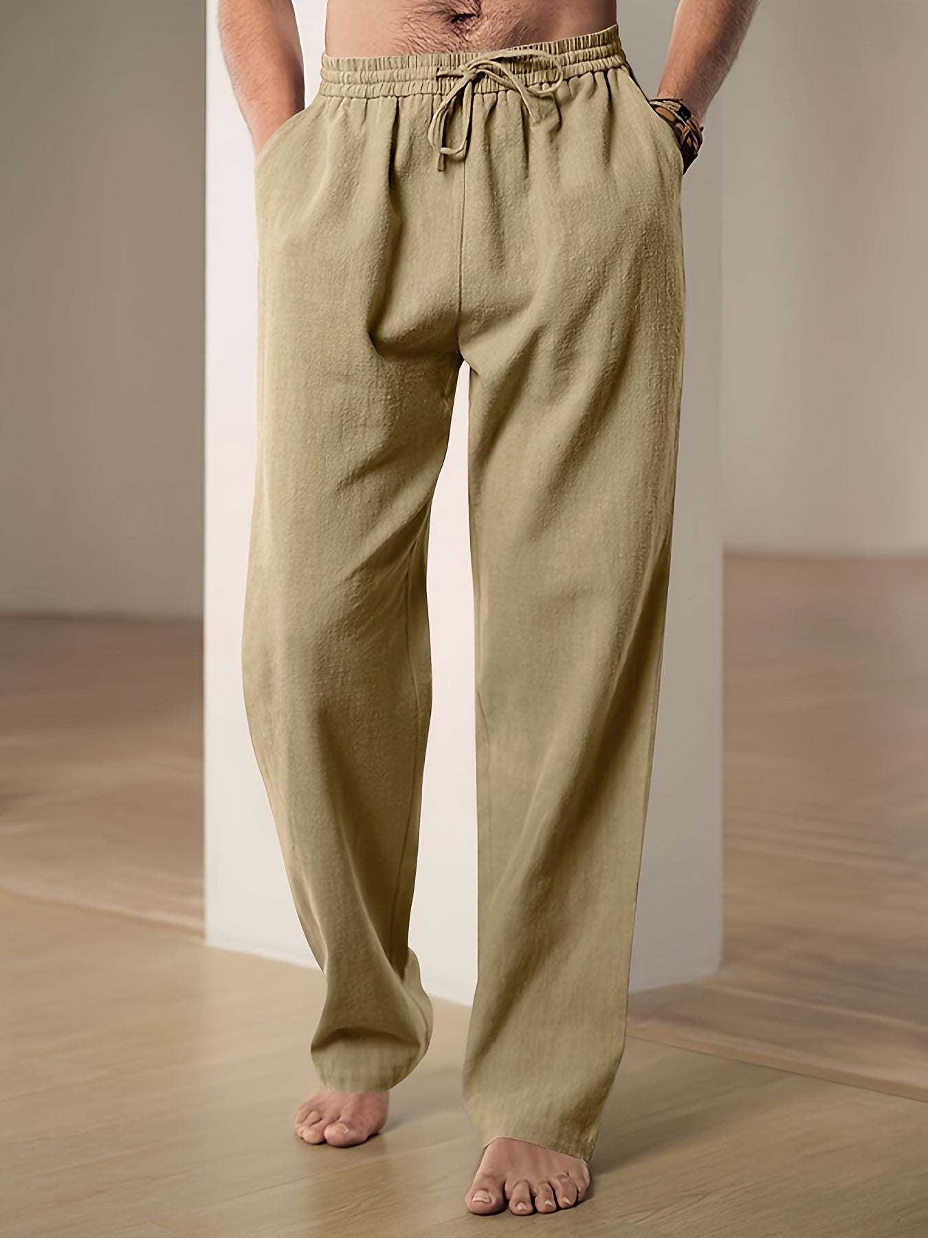 Herren Lässige Leichte Hose | Kordelzug-Men Pants-Kremer Mode