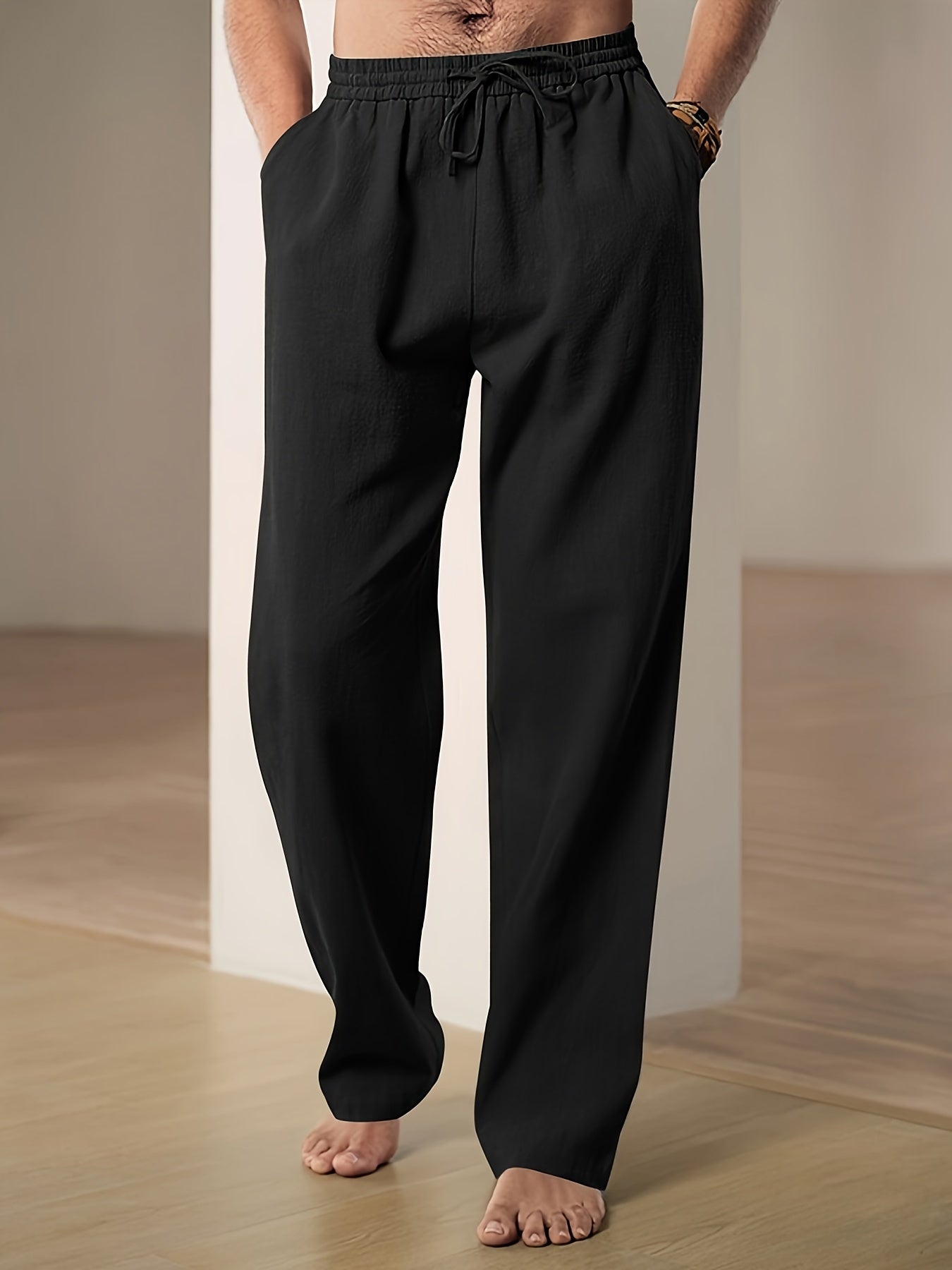 Herren Lässige Leichte Hose | Kordelzug-Men Pants-Kremer Mode