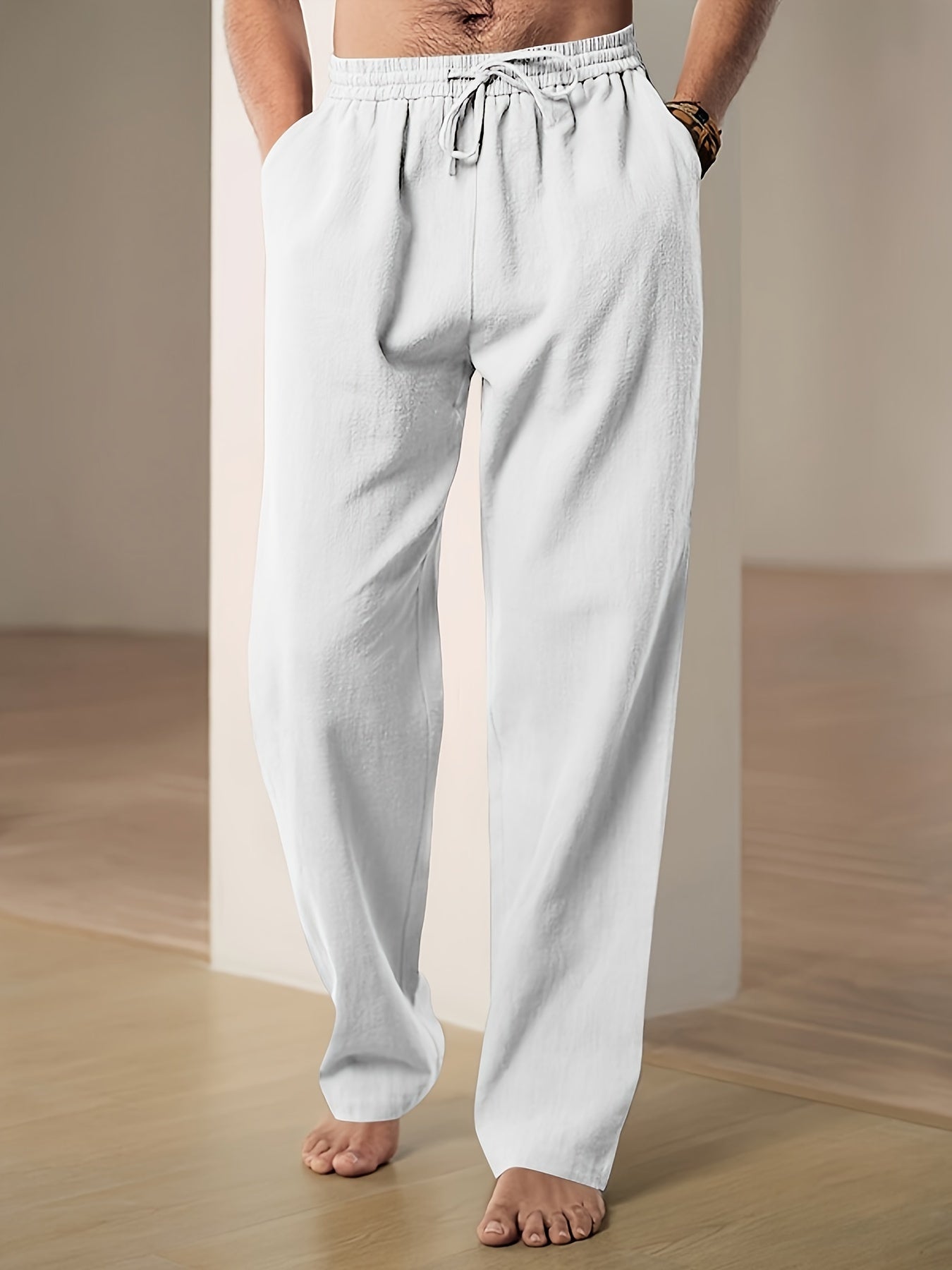 Herren Lässige Leichte Hose | Kordelzug-Men Pants-Kremer Mode