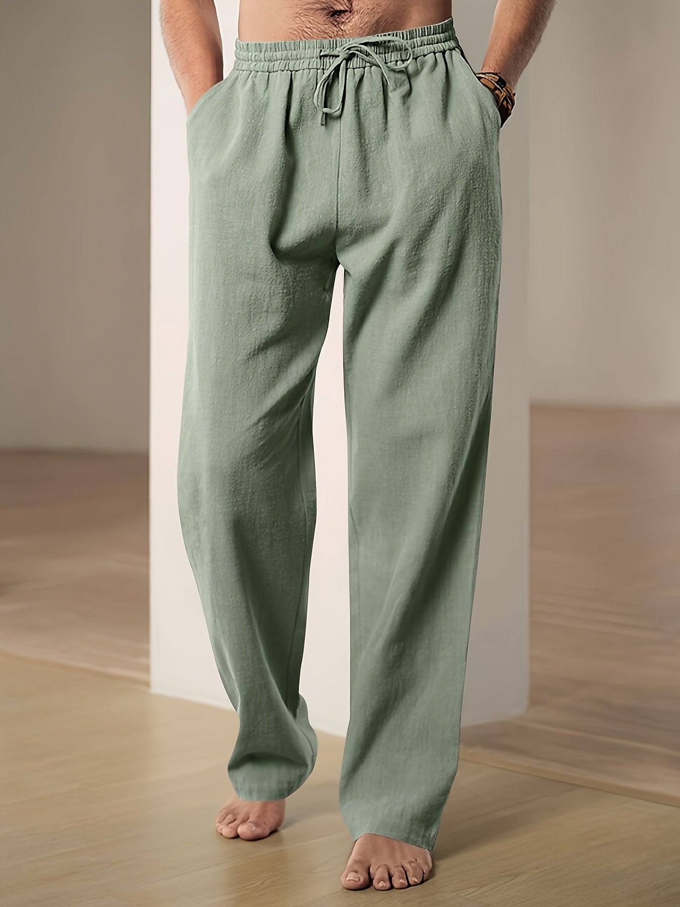 Herren Lässige Leichte Hose | Kordelzug-Men Pants-Kremer Mode