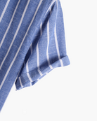 Herren Lässiges Gestreiftes Chinesisches Kragen Hemd | Kurzarm-Men Shirt-Kremer Mode