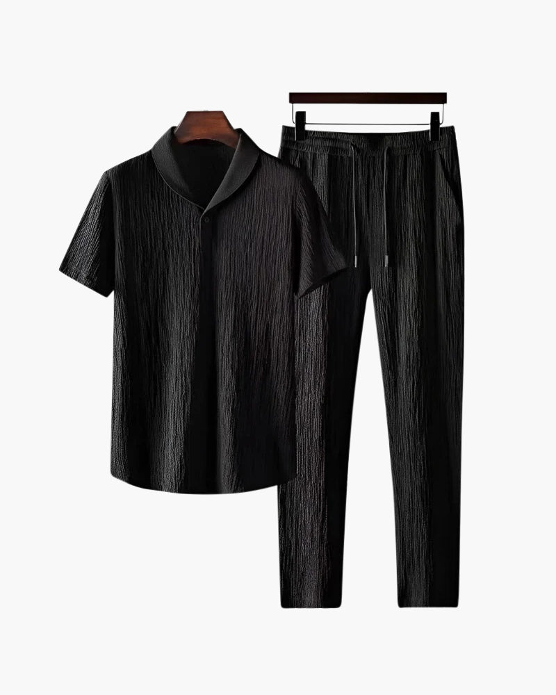 Herren Loungewear Lässiges Set | 2-teilig-Men Shirt-Kremer Mode