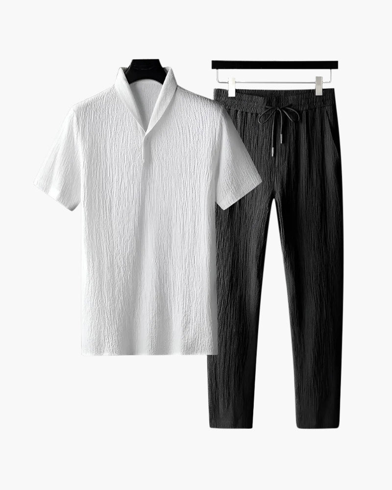 Herren Loungewear Lässiges Set | 2-teilig-Men Shirt-Kremer Mode